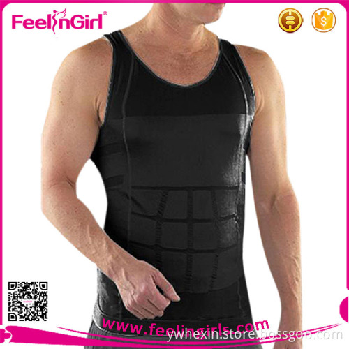 Hot-selling Black Plus Size Elastic Men Slimming Vest